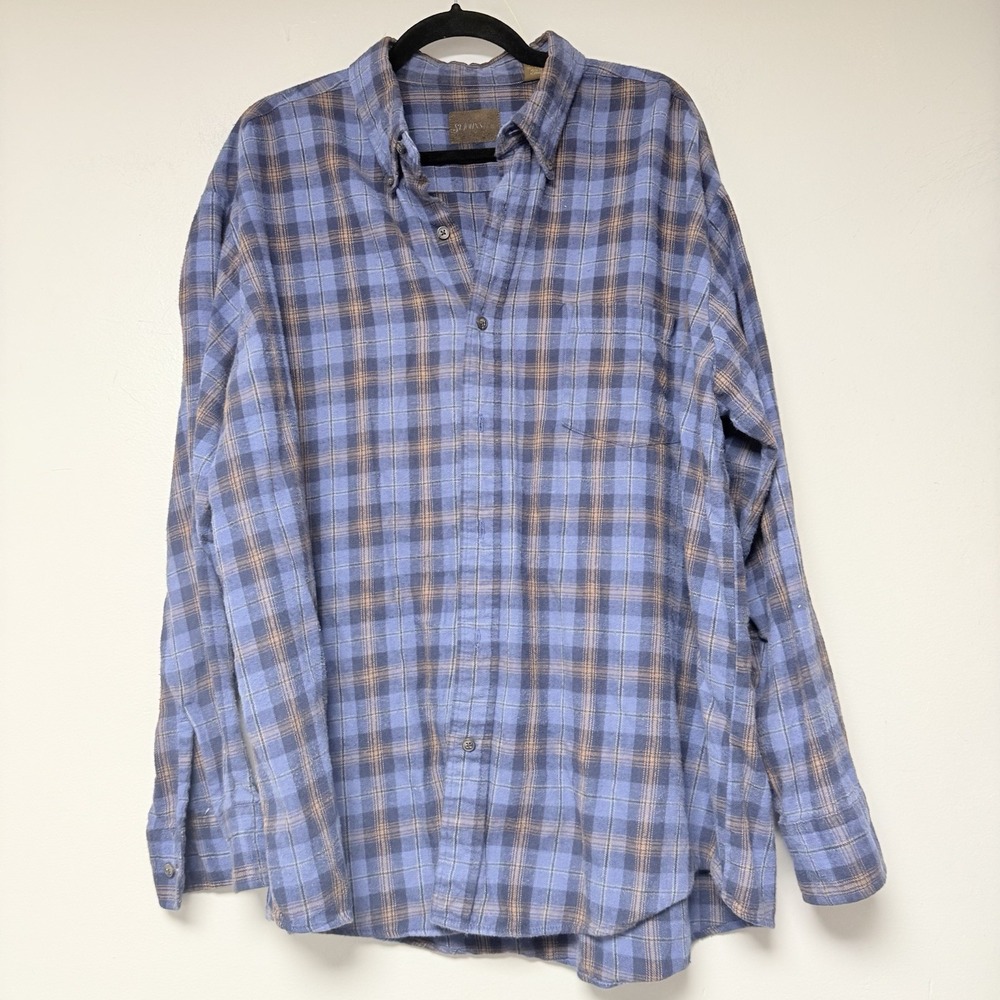 St‎ John's Bay Men's 100% Cotton Long Sleeve Button Down Size XL